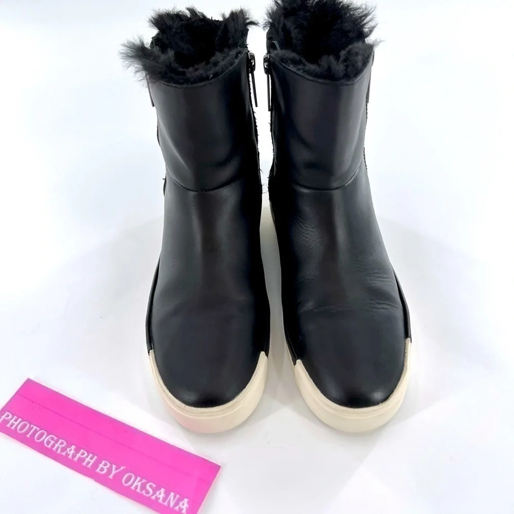 JSlides Victory Snowshoes for Women Black Leather size 6